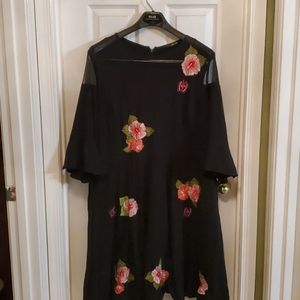 eShakti XXL Bohemian Embroidered Dress